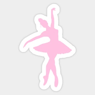 Pink Ballerina Silhouette Sticker